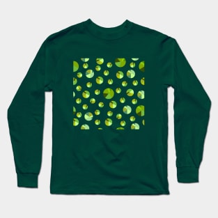 Green abstract balls pattern design Long Sleeve T-Shirt